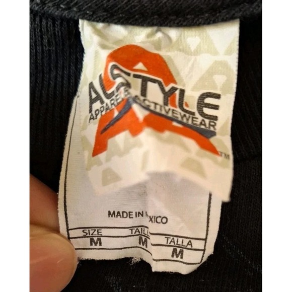 Vintage Wolf Graphic T-Shirt Mens Medium Black Alstyle Apparel Mystic Circle - Picture 3 of 6